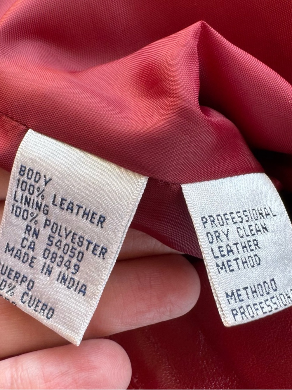 Rena Rowan Red Leather Snap-Front Jacket - Picture 4 of 4